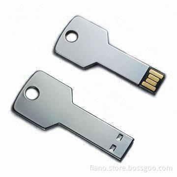 Key USB Flash Drives, Made of Metal Material, Capacities from 128MB-64GB